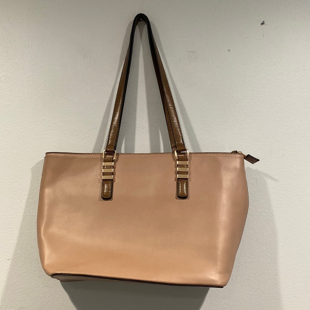 Mathew & Julian Medium Tote Shoulder Faux Leather Neutral Bag